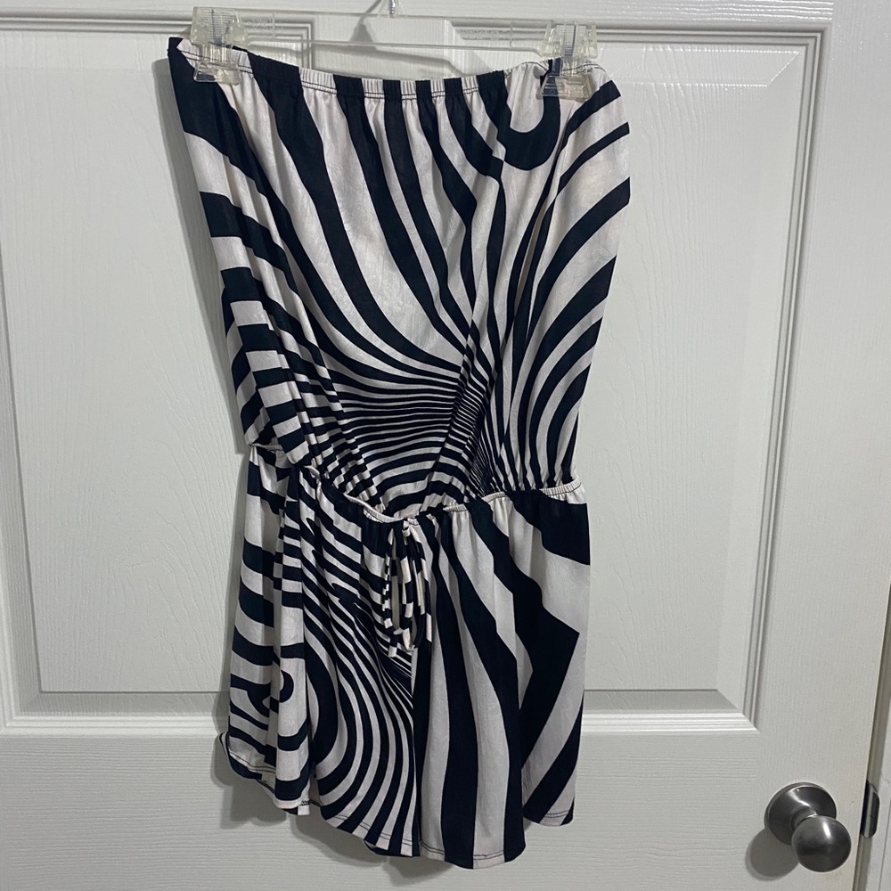 Beautiful Zebra print Romper Size Medium.  Great condition